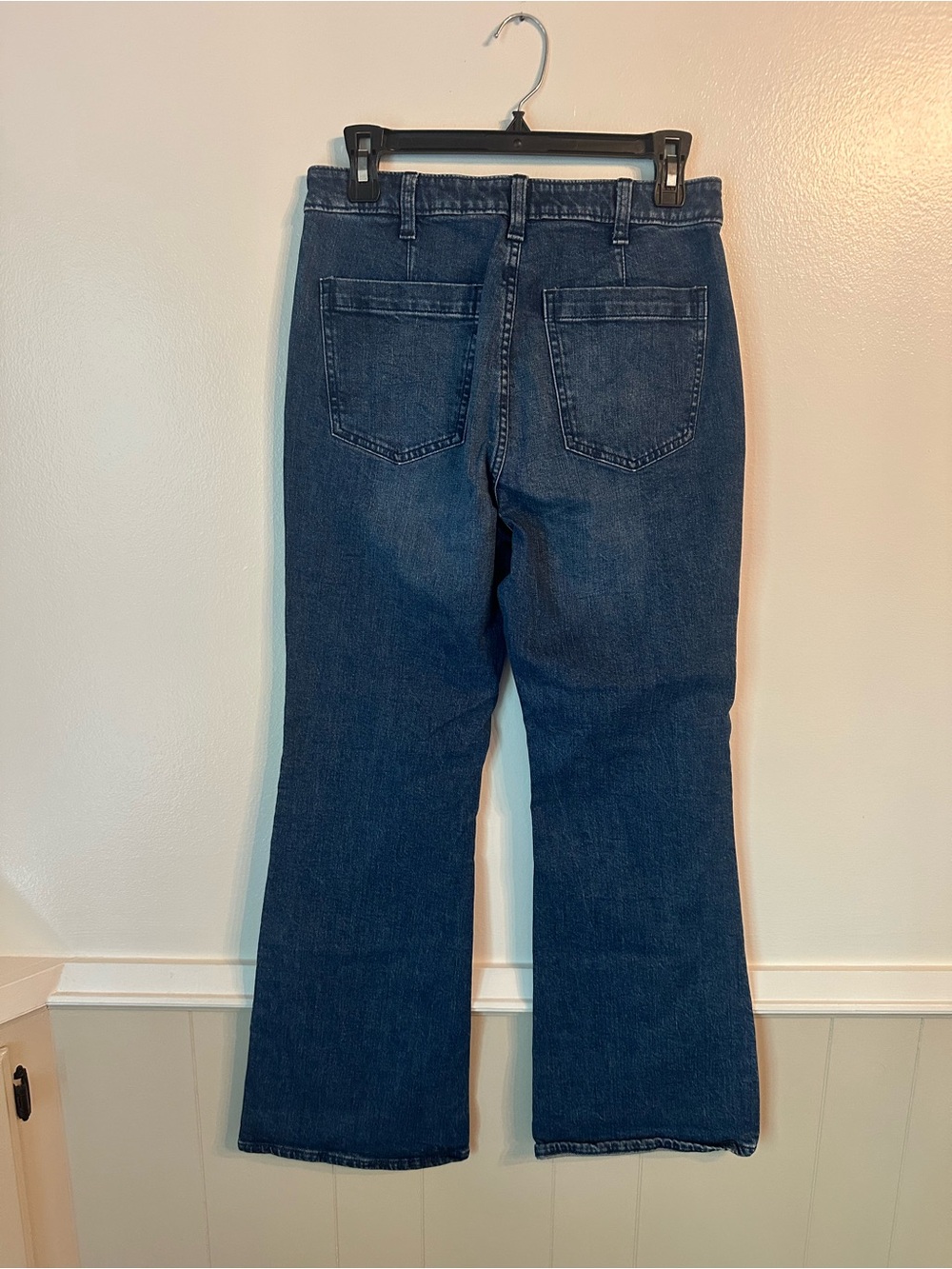 GAP Women's Dark Blue 70’s Flare Button-Accent Jeans - Size 8/29 - Picture 5 of 11
